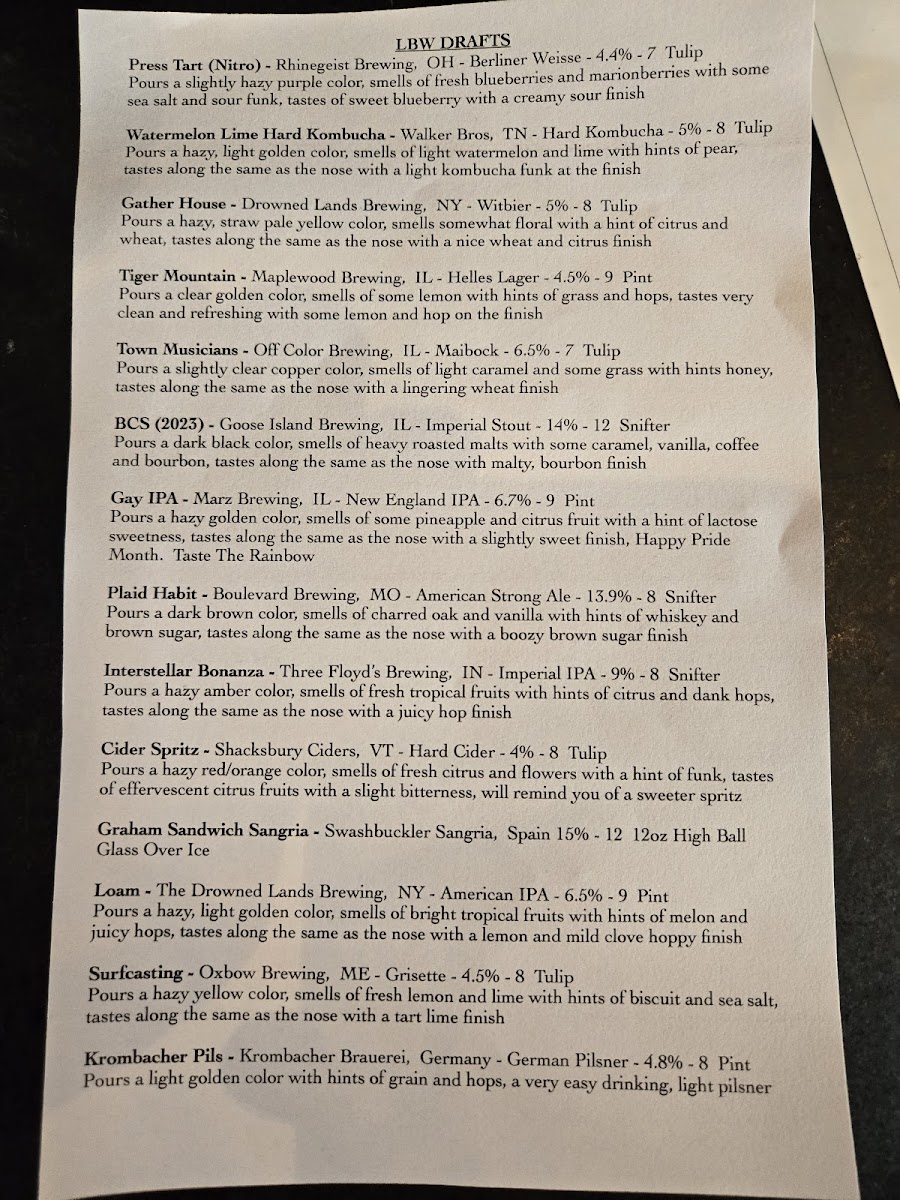 Little Bad Wolf Menu - Image 1