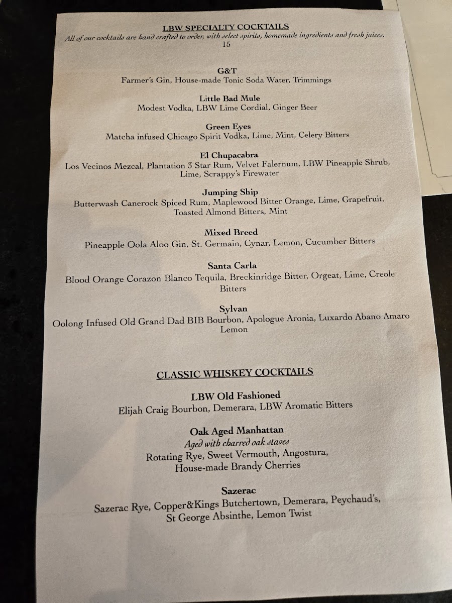 Little Bad Wolf Menu - Image 2