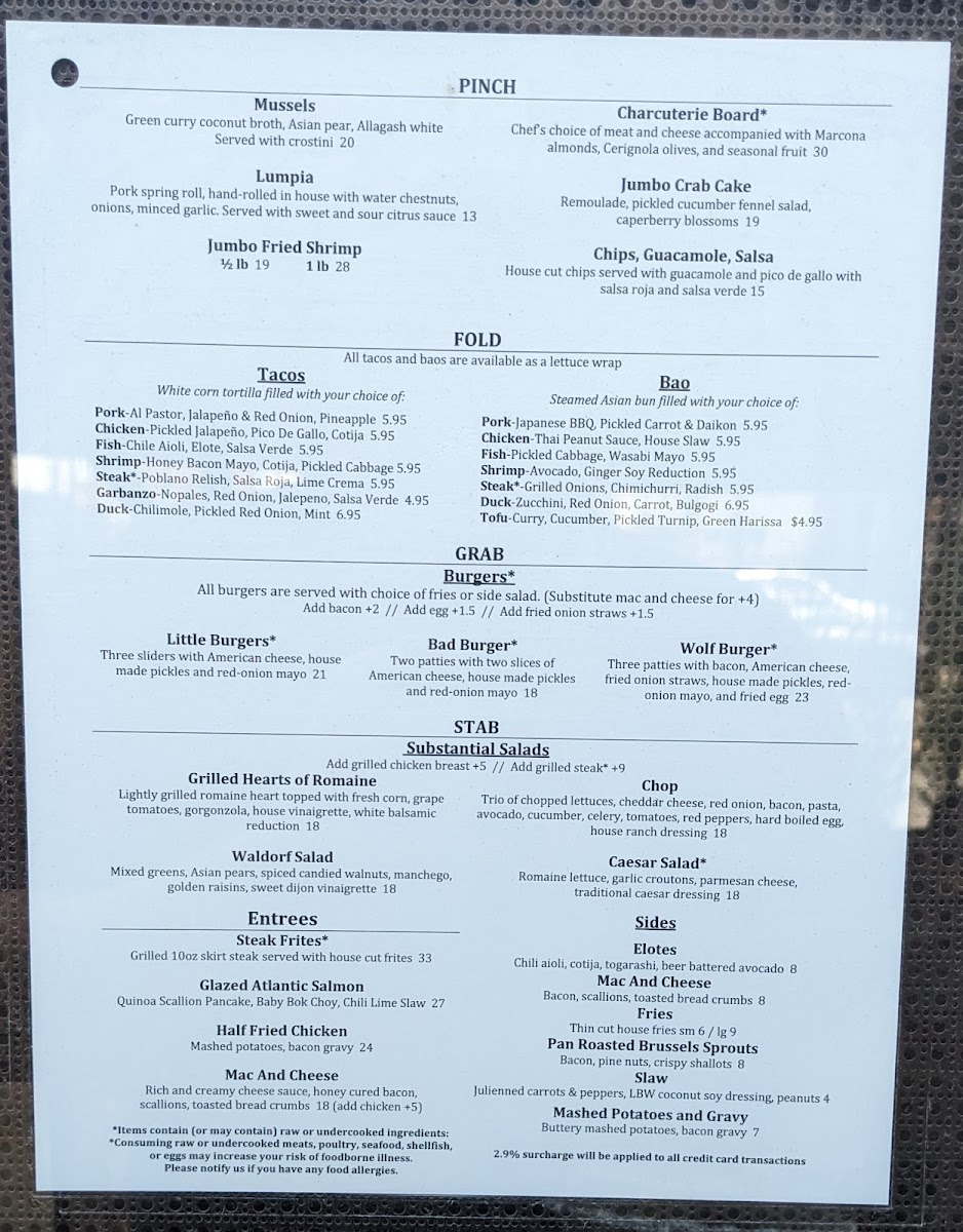 Little Bad Wolf Menu - Image 3